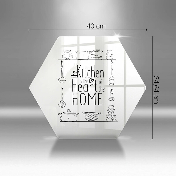 Glass kitchen board Inscription, sentence