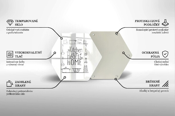 Glass kitchen board Inscription, sentence