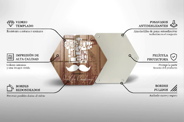 Glass kitchen board Inscription and like cooking