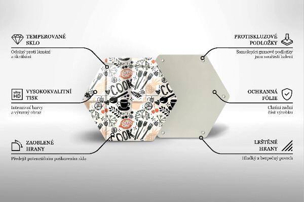 Glass kitchen board Drawing kitchen theme