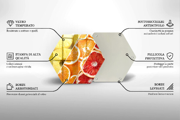Glass kitchen board Colorful fruits