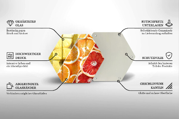 Glass kitchen board Colorful fruits