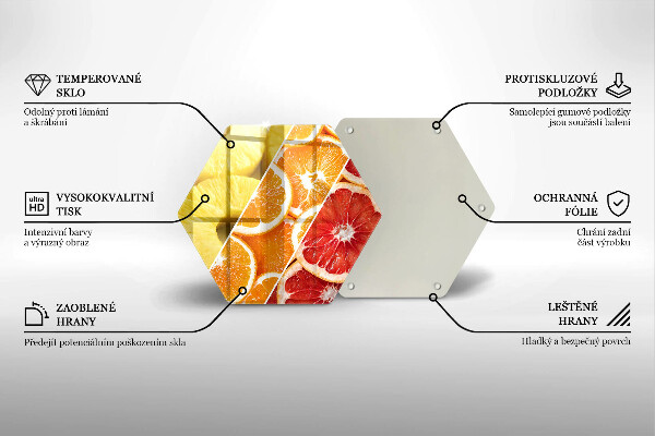 Glass kitchen board Colorful fruits