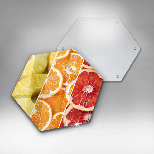 Glass kitchen board Colorful fruits
