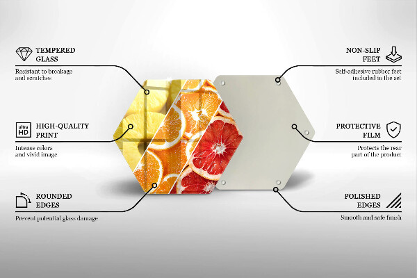 Glass kitchen board Colorful fruits