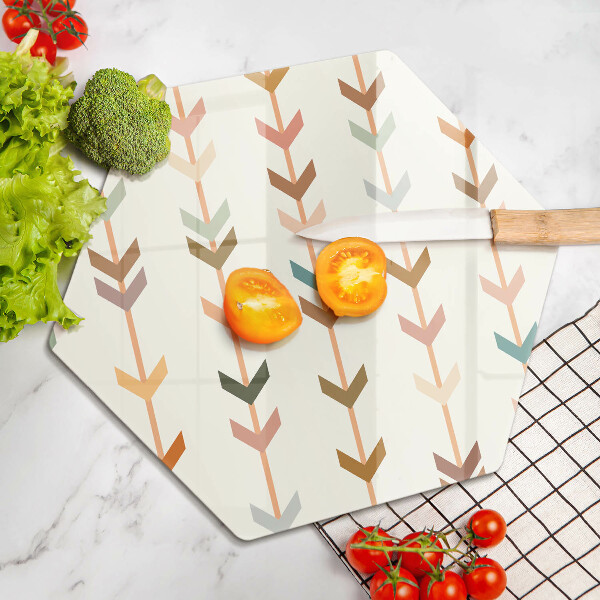 Glass kitchen board Geometric elements