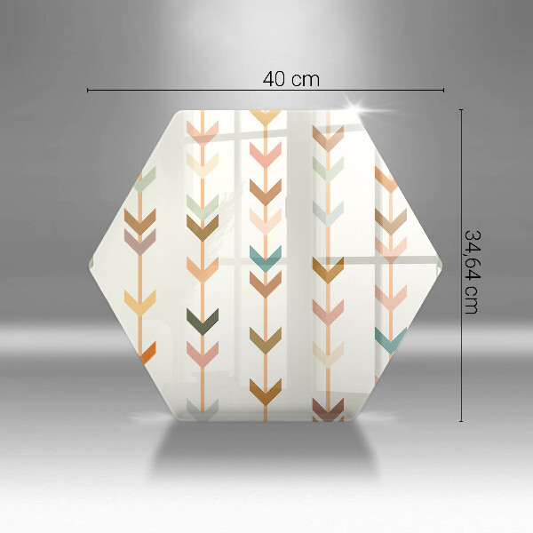 Glass kitchen board Geometric elements