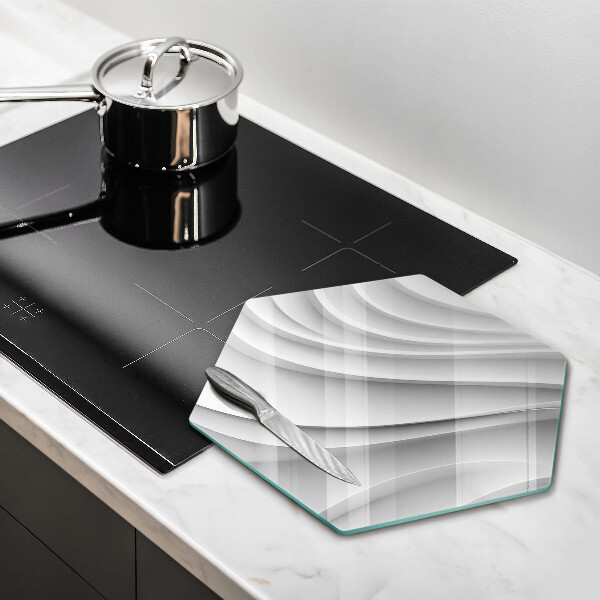 Glass kitchen board Geometric lines