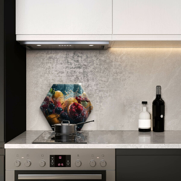 Glass kitchen board Fruits in water