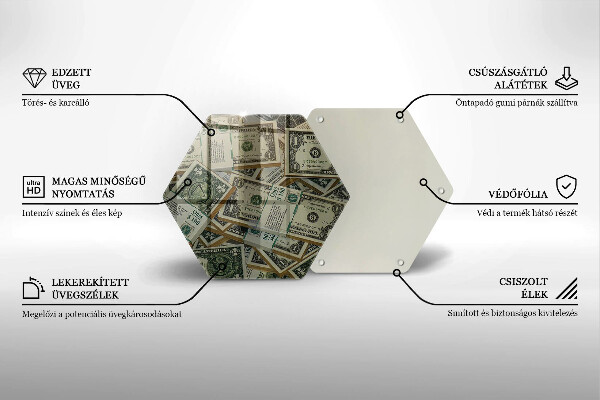 Glass kitchen board Dollars