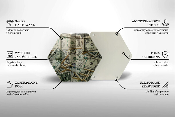 Glass kitchen board Dollars