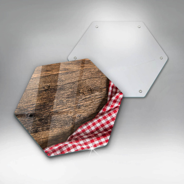 Glass kitchen board Wooden table