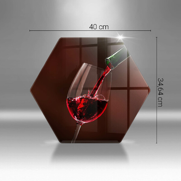 Glass kitchen board A glass of wine