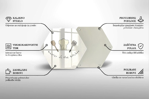 Glass kitchen board Master of the Kitchen