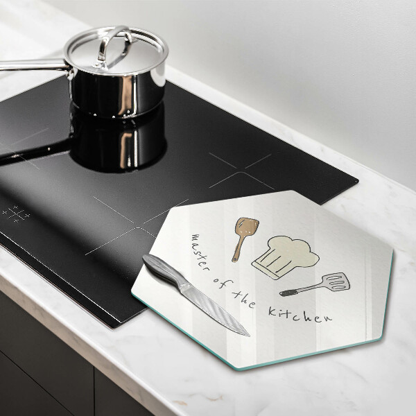 Glass kitchen board Master of the Kitchen