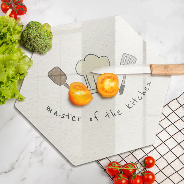 Glass kitchen board Master of the Kitchen