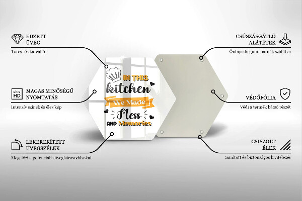 Glass kitchen board In this kitchen we made messes and memories