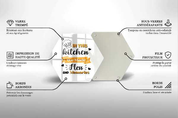 Glass kitchen board In this kitchen we made messes and memories