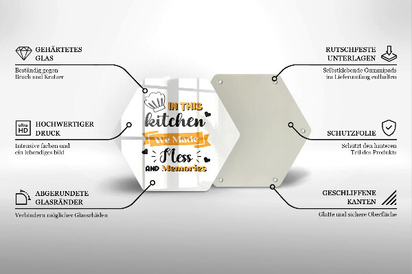 Glass kitchen board In this kitchen we made messes and memories