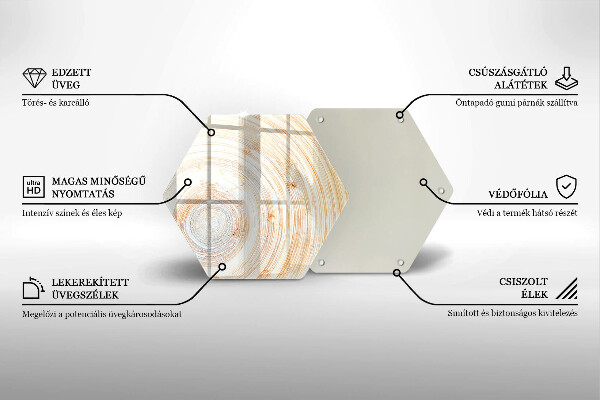 Glass kitchen board Wood texture