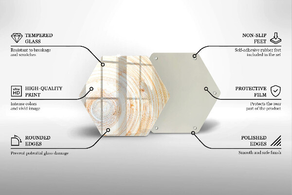 Glass kitchen board Wood texture