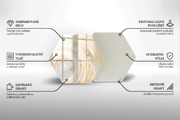 Glass kitchen board Wood texture