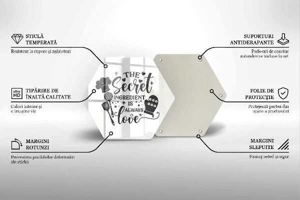 Glass kitchen board Inscription, sentence