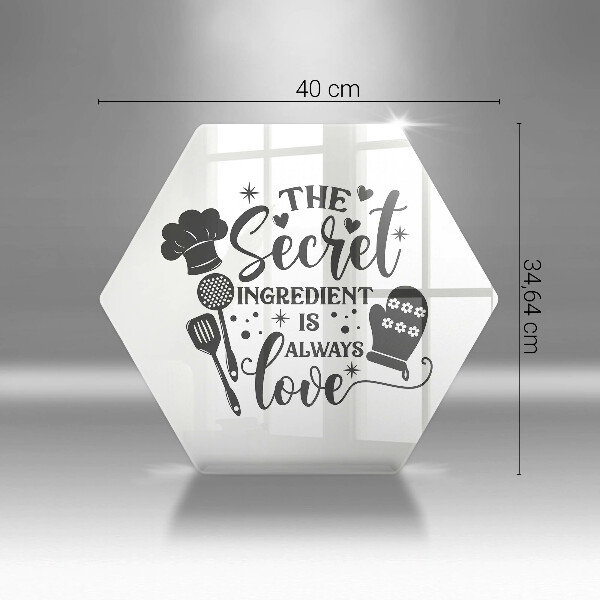 Glass kitchen board Inscription, sentence