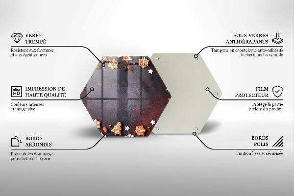 Glass kitchen board Gingerbread Christmas