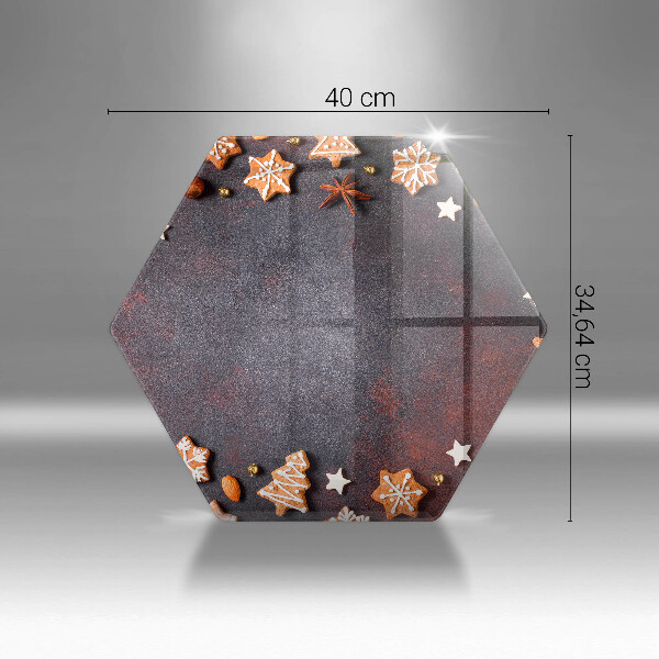 Glass kitchen board Gingerbread Christmas