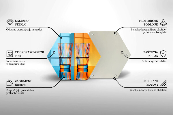 Chopping board Two glasses of water