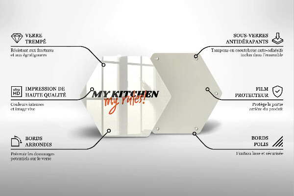 Chopping board The inscription My Kitchen My Rules