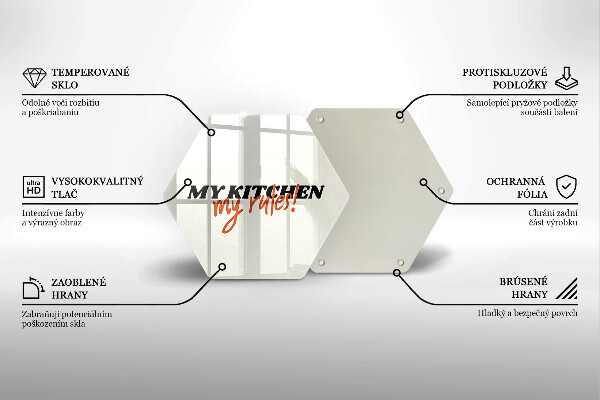 Chopping board The inscription My Kitchen My Rules