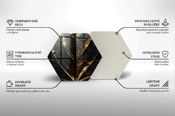 Chopping board Golden leaf