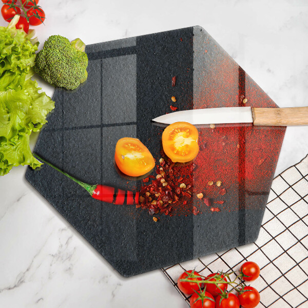 Chopping board glass Chilli pepper