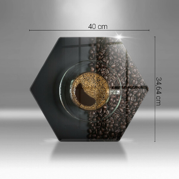 Chopping board glass Coffee and grains