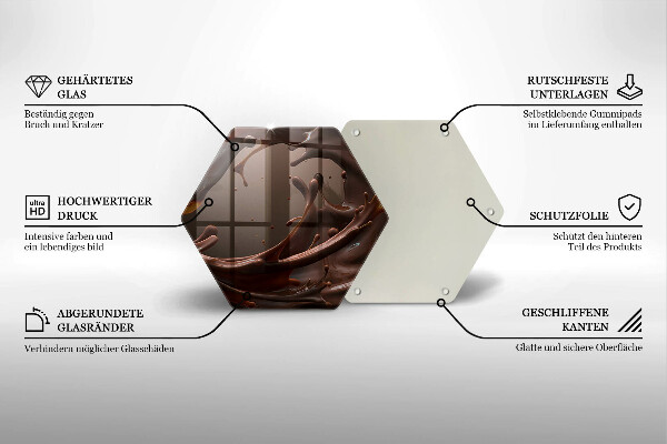 Chopping board glass Liquid chocolate