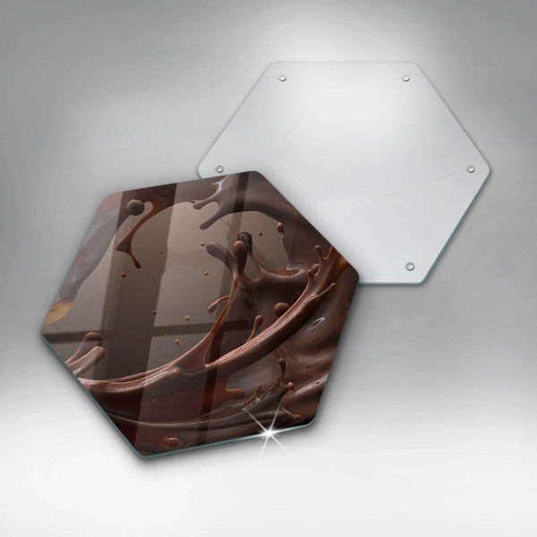 Chopping board glass Liquid chocolate