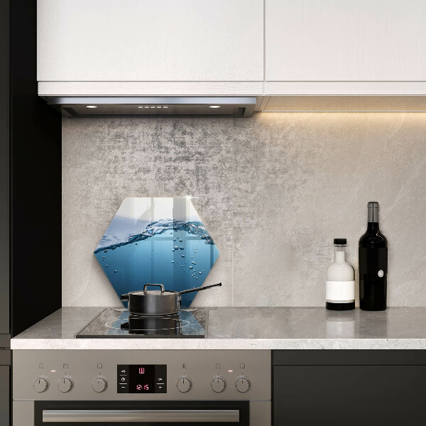 Chopping board glass Blue water