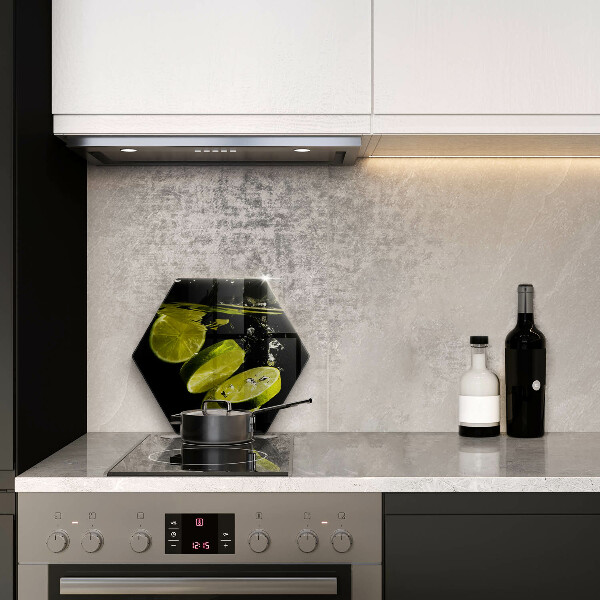 Chopping board glass Lime in water