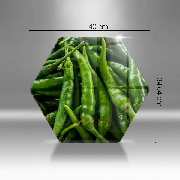 Chopping board glass Pods peas