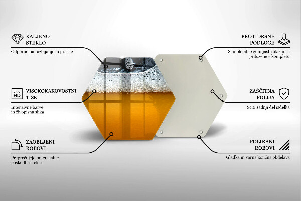 Chopping board glass Beer drink foam