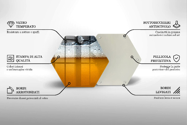 Chopping board glass Beer drink foam