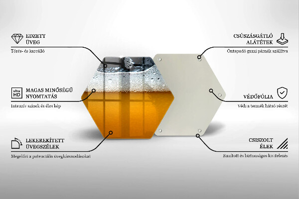 Chopping board glass Beer drink foam