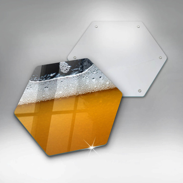 Chopping board glass Beer drink foam