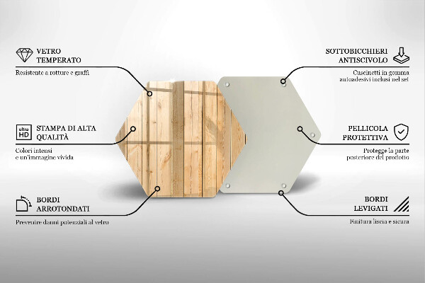 Chopping board glass Delicate wooden boards