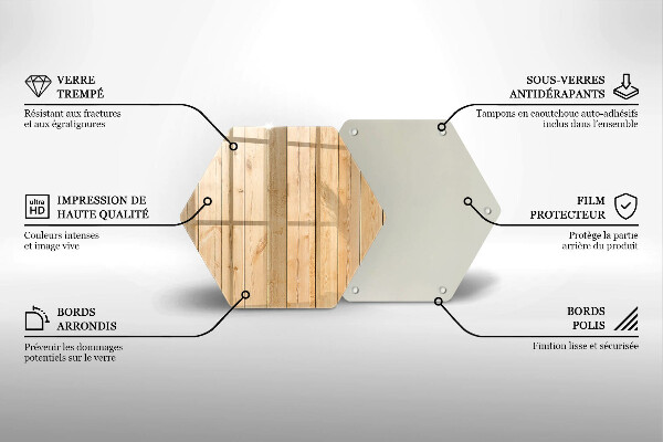 Chopping board glass Delicate wooden boards