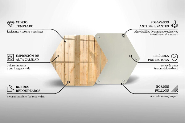 Chopping board glass Delicate wooden boards