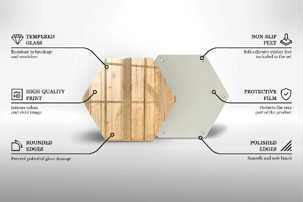 Chopping board glass Delicate wooden boards