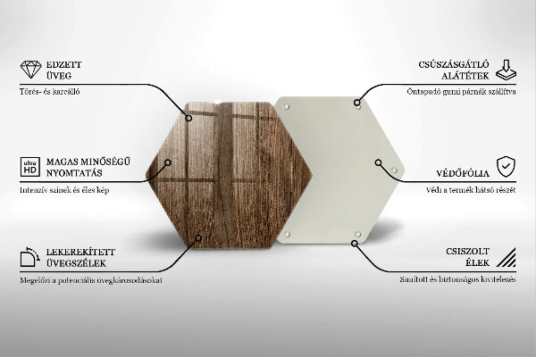 Chopping board glass Wood texture